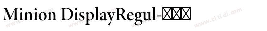 Minion DisplayRegul字体转换